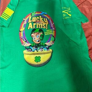 Grunt Style Lucky Arms Green Women’s Tee